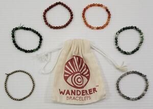 *C55) Lot of 6 Wanderer Beaded Stretch Bracelets
